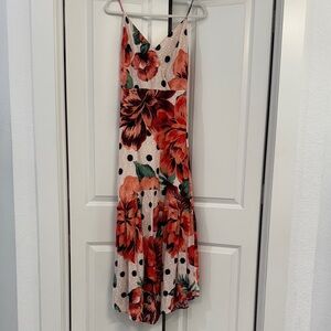 Floral Polka Dot Maxi Dress